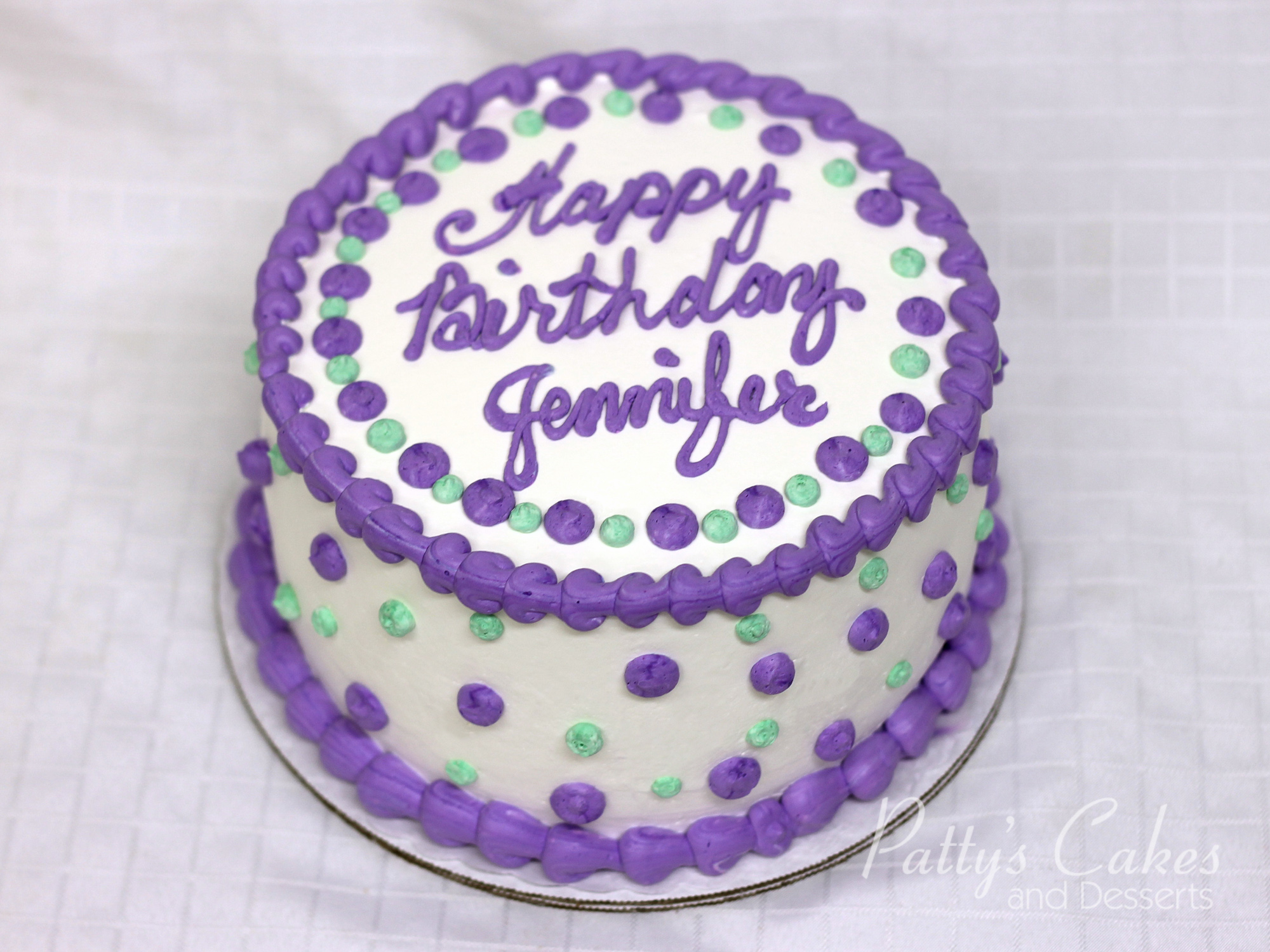 purple-double-layer-birthday-cake