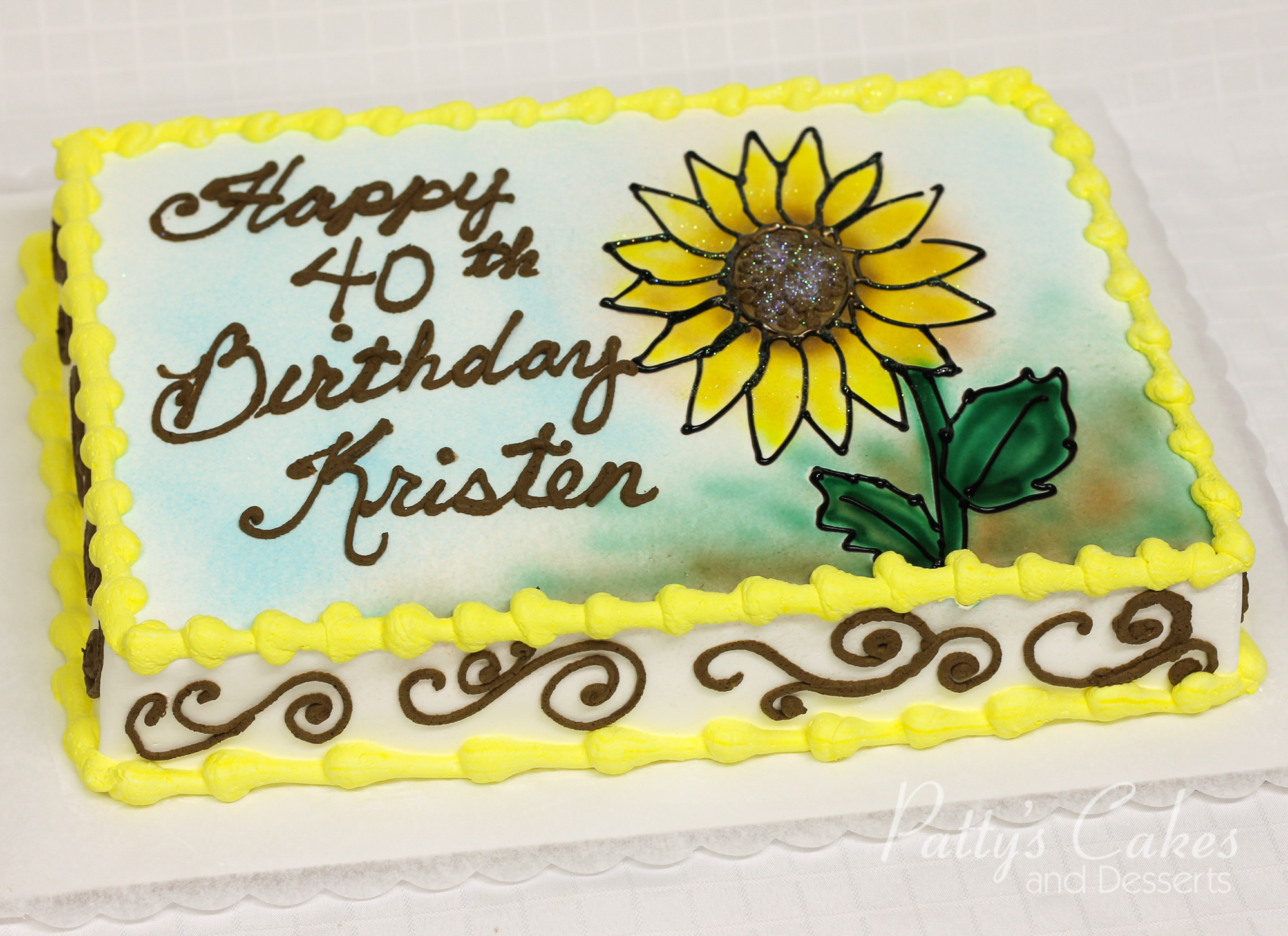 sunflower-birthday-cake-yellow