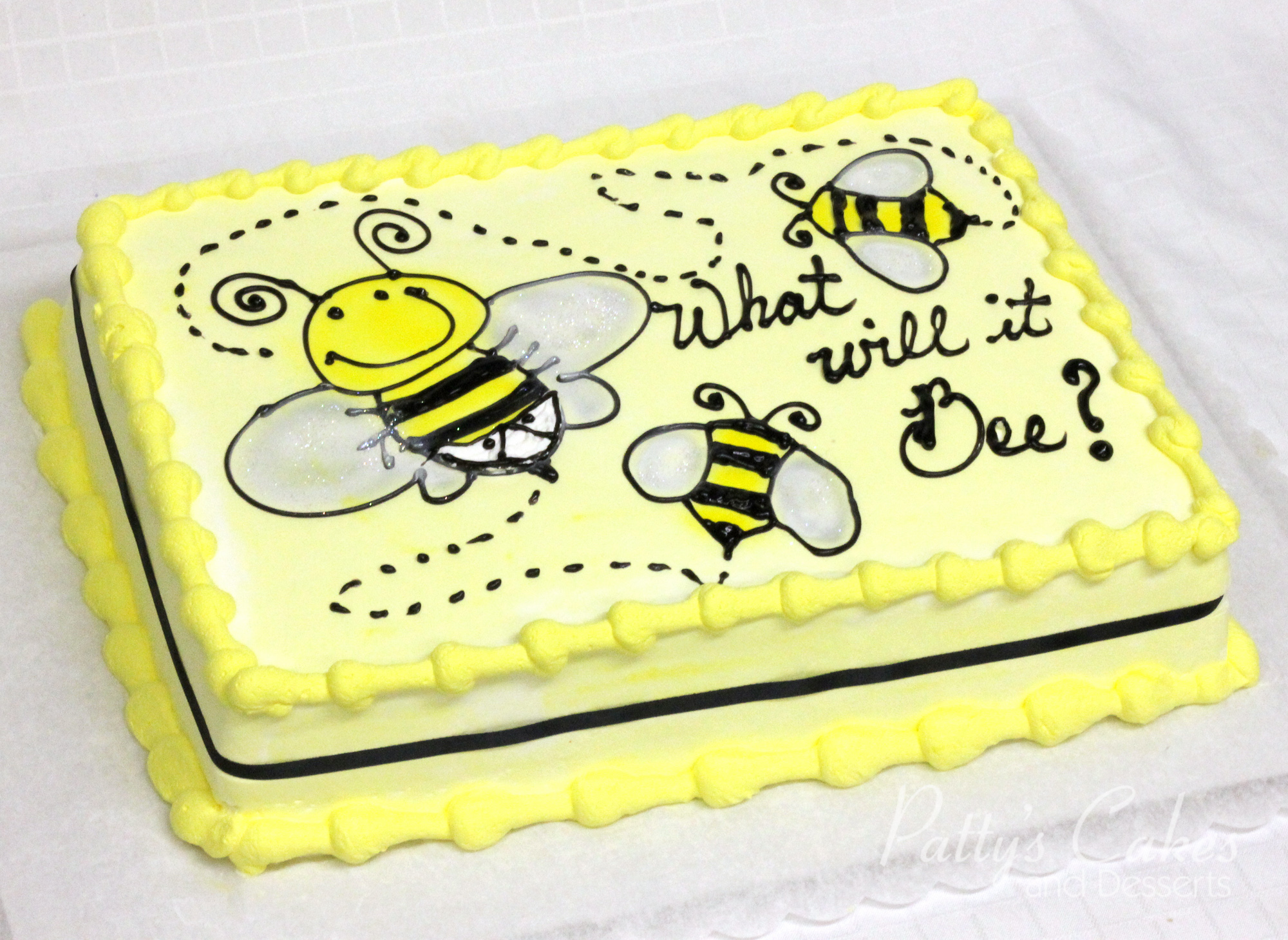 baby-announcement-cake-yellow