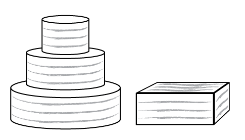 tiered cake and sheet cake